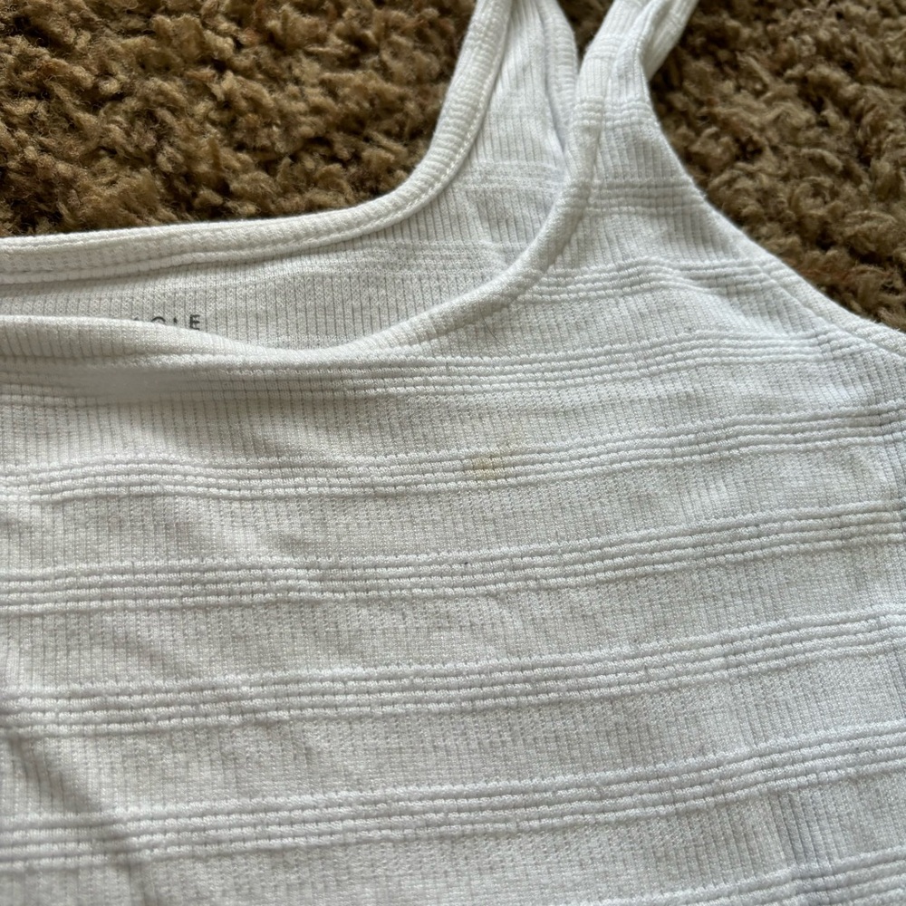 American Eagle | Cropped Ribbed Tank Top - Picture 4 of 4